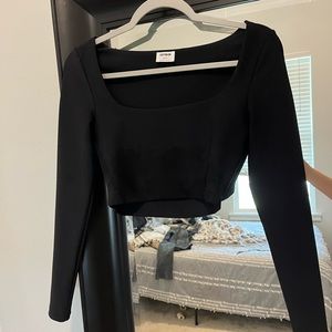 Cotton On Ribbed Cropped Long Sleeve